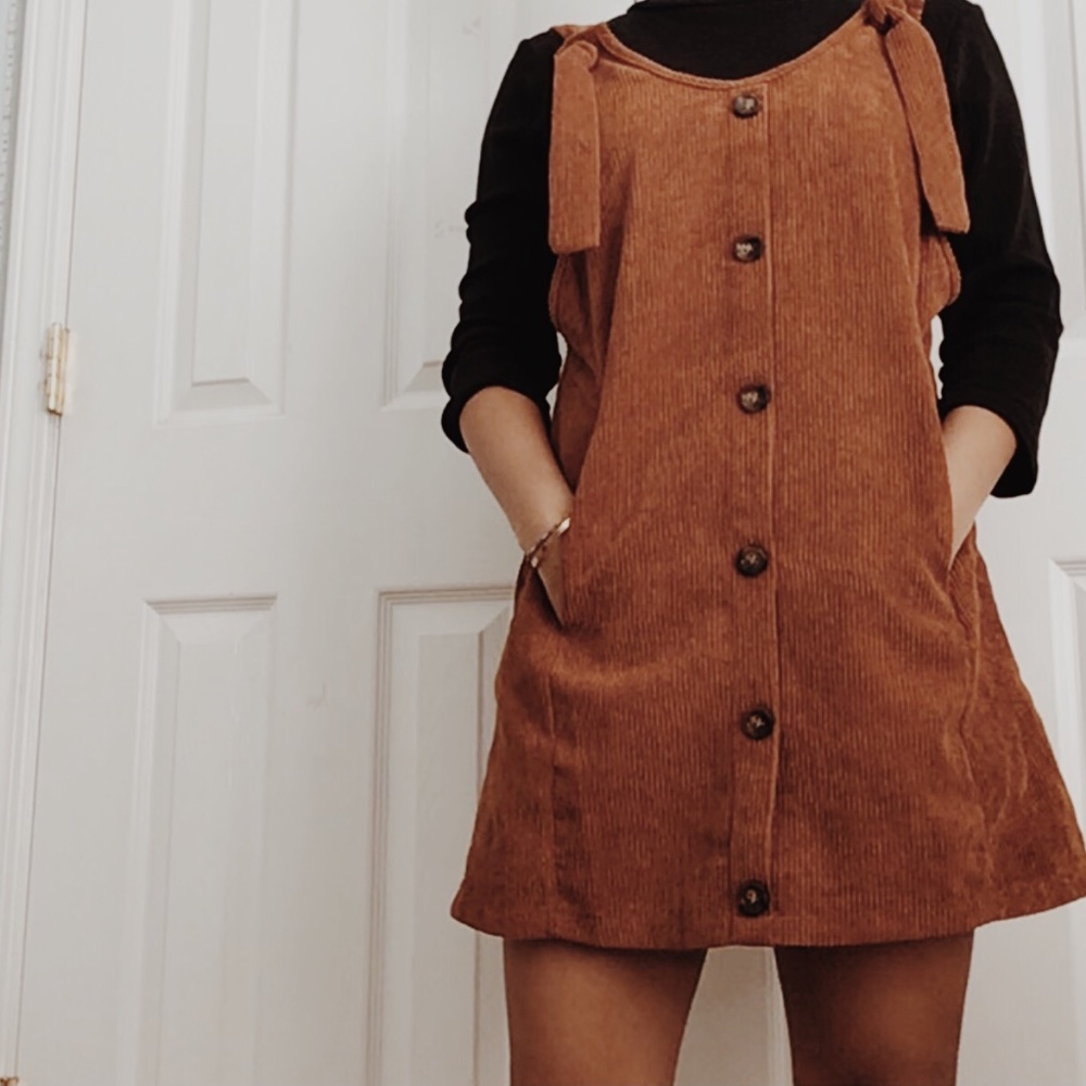 Corduroy mini dress